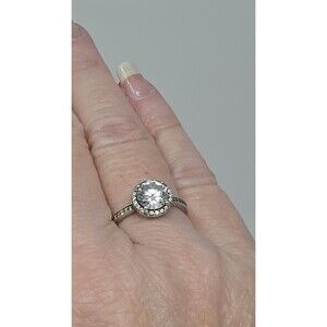 Pandora Classic Elegance Size 6.5 Clear CZ and Sterling Ring 196250CZ-54 Sparkle